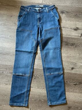 NWT Carhartt 4 Relaxed Straight Fit Rugger Flex Double Front Denim Work Jeans